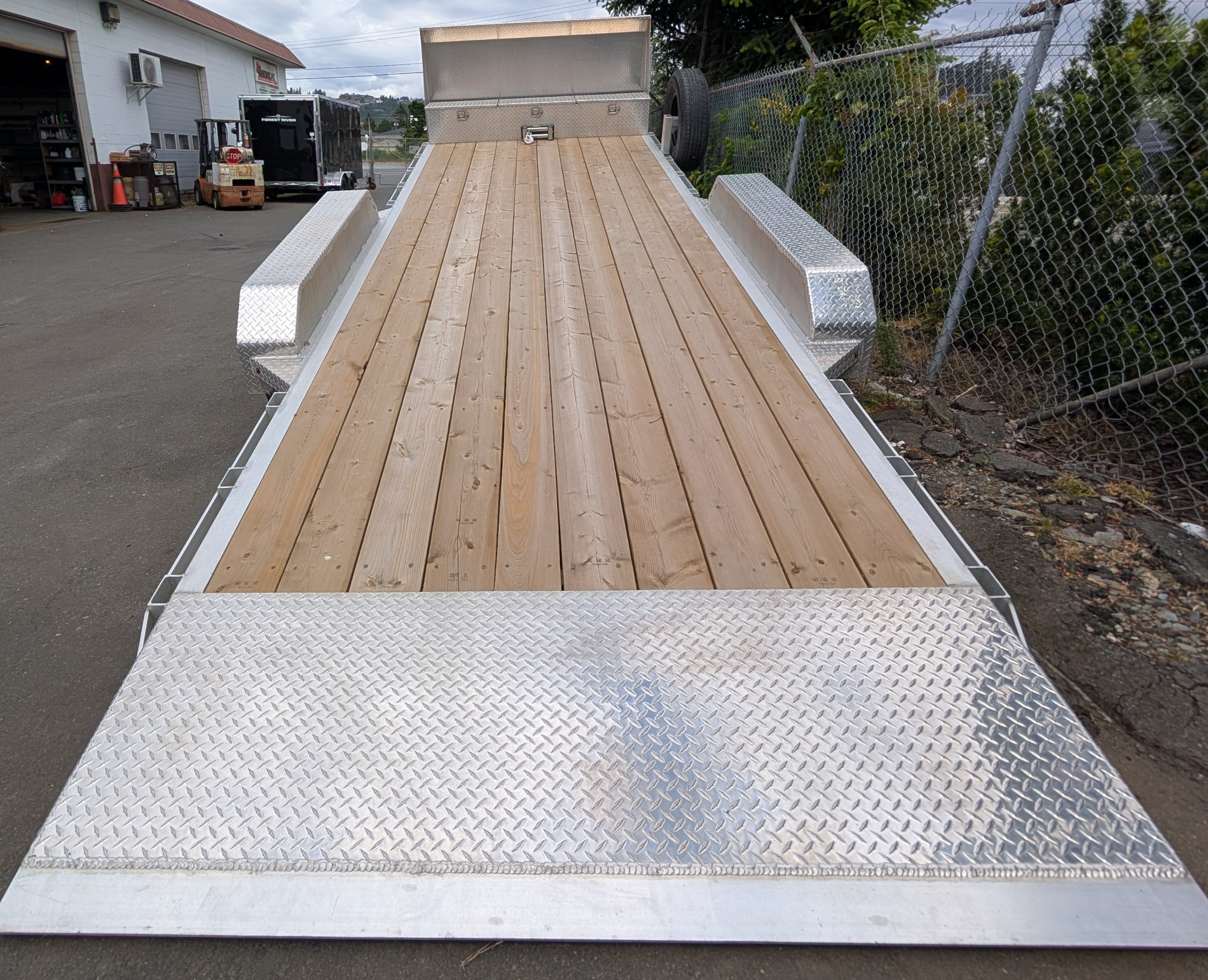 tilt-deck-trailer-equipment-transport-thomcat-sales A tilt deck equipment transport trailer for sale at Thomcat in Victoria